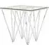 Allston Square End Table with Prismatic Frame - Chrome, Glass