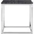 Allston Square End Table with Silver Frame - Black, Marble
