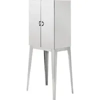 Allston Storage Cabinet with 2 Doors - Silver, Stainless Steel
