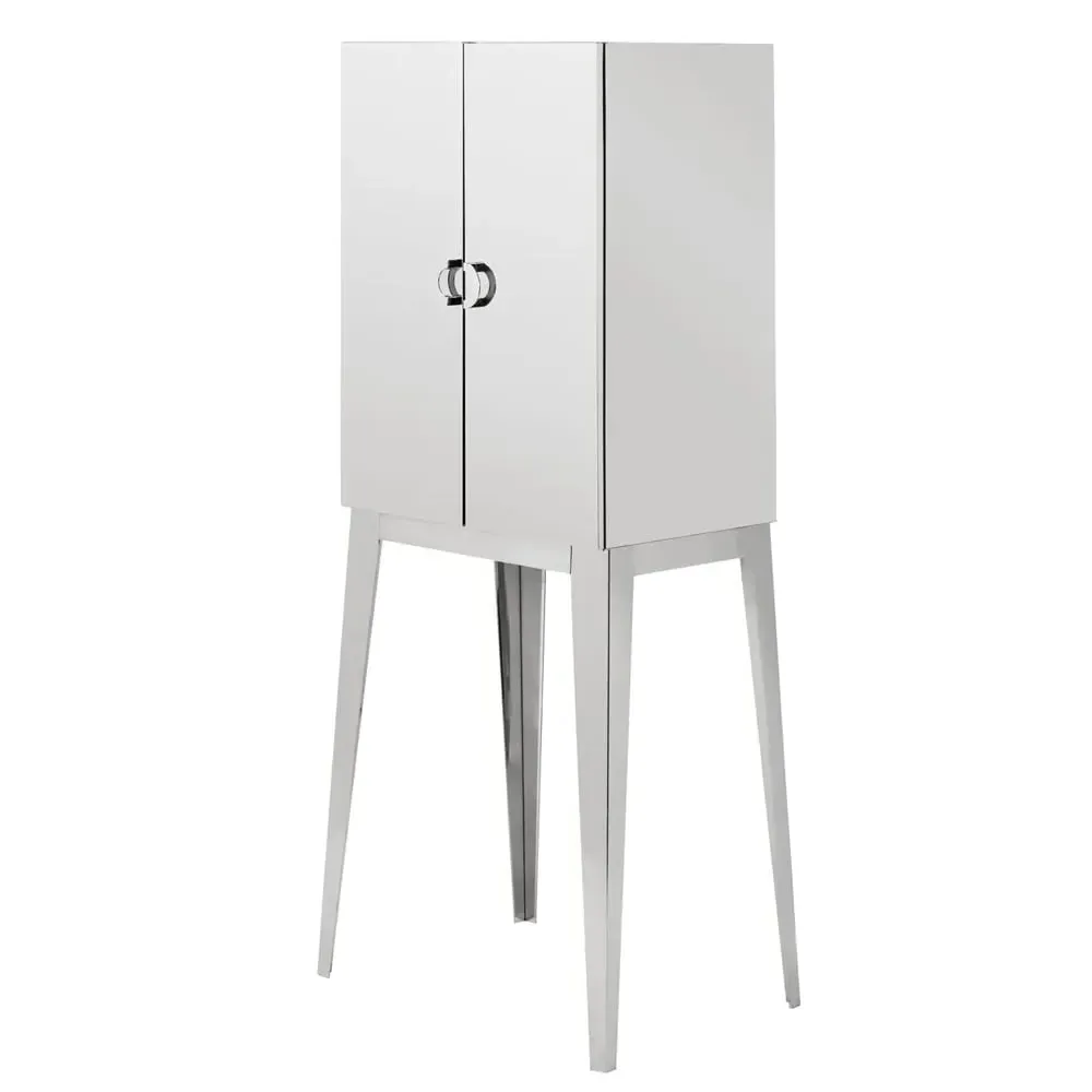 Allston Storage Cabinet with 2 Doors - Silver, Stainless Steel