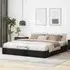 Allston Super King Size Ottoman Bed with Storage - Black