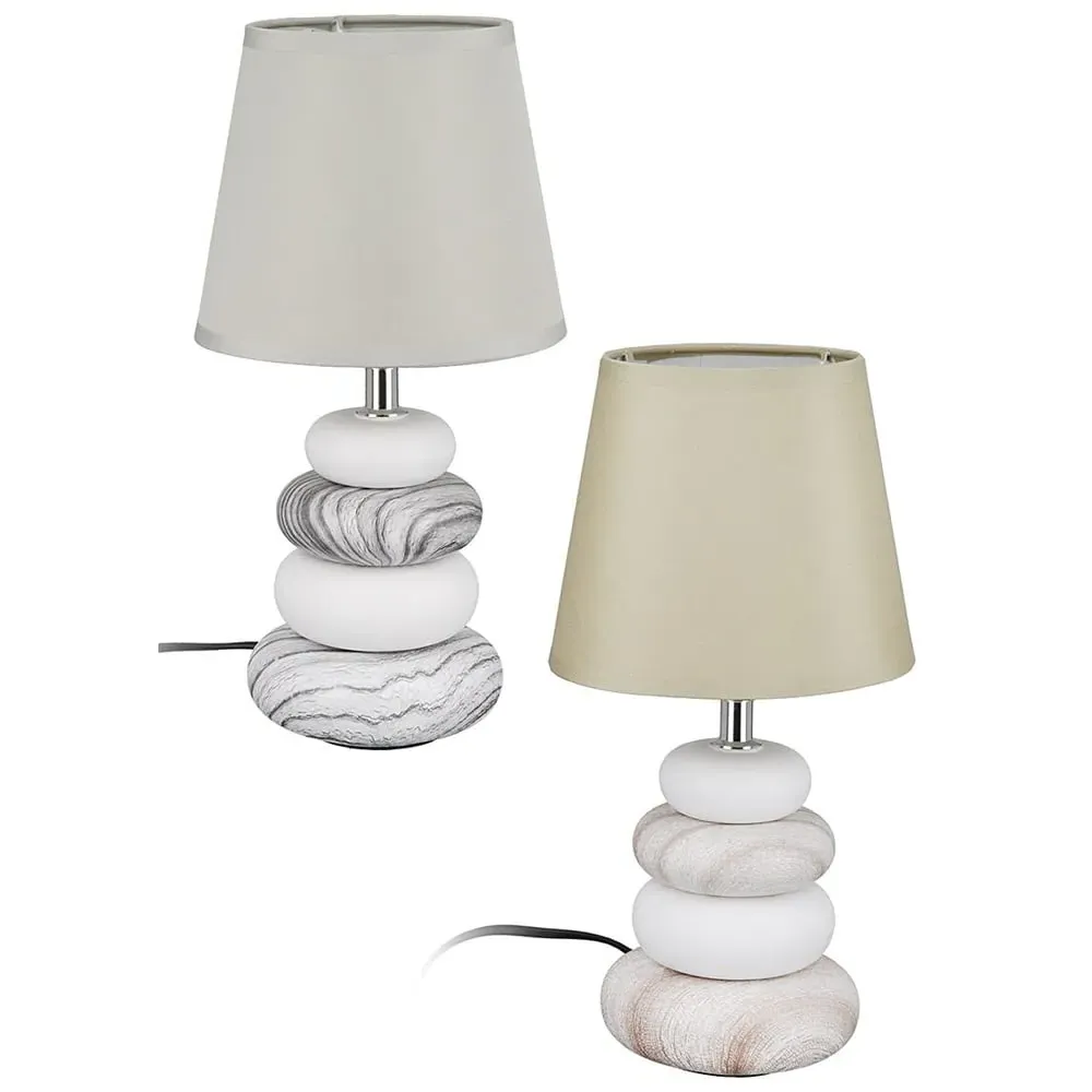 Allston Table Lamps Pair - Beige, Ceramic image