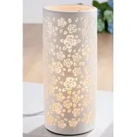 Allston Tall Porcelain Floral Table Lamp - White