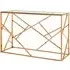 Alluras Console Table - Rose Gold, Glass