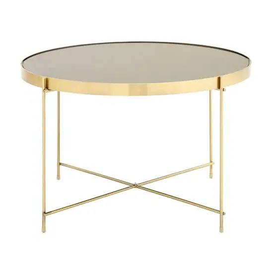 Alluras Large Round Side Table - Black, Metal product