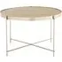 Alluras Large Round Side Table - Grey, Glass