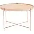 Alluras Large Round Side Table - Pink, Glass