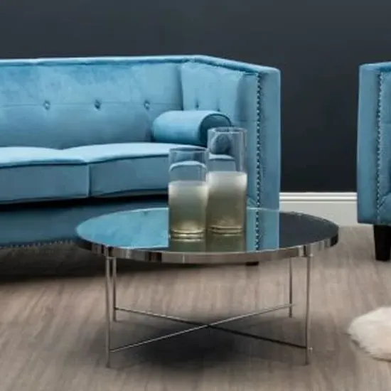 Alluras Round Coffee Table - Silver, Glass image