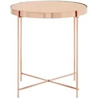 Alluras Small Side Table - Pink, Glass