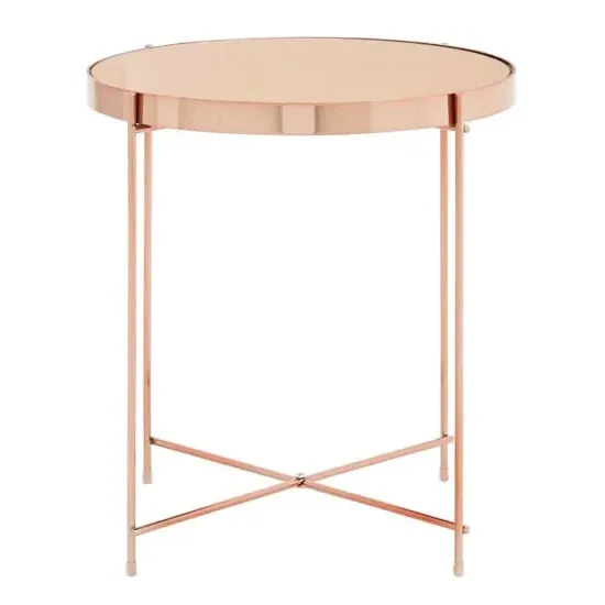 Alluras Small Side Table - Pink, Glass
