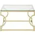 Alluras Small Square Coffee Table - Gold, Glass