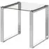 Alluras Square Glass End Table - Silver