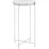 Alluras Tall Round Side Table - Silver, Glass