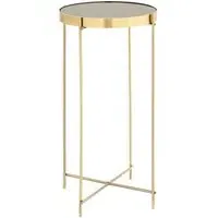 Alluras Tall Side Table - Black, Glass