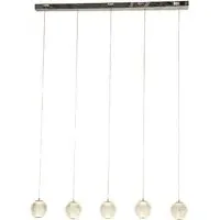 Allure 5 Light Bar Ceiling Pendant Light - Chrome, Acrylic