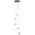 Allure Multi Drop Pendant Light - Chrome, Clear Acrylic