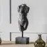 Almont Female Sculpture with Stone Base - Grey, Polyresin