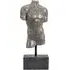 Almont Male Sculpture with Stone Base - Grey, Polyresin
