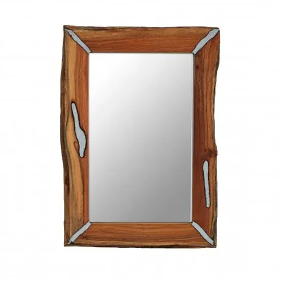 Almory Rectangular Wall Mirror - Natural, Acacia Wood image