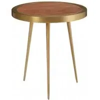 Almory Round Side Table - Natural, Acacia Wood