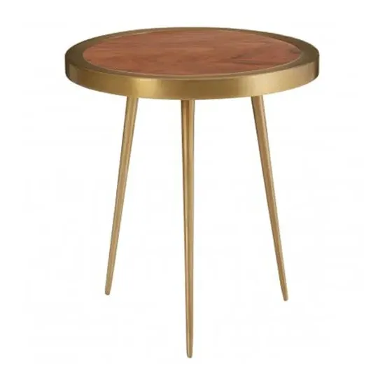 Almory Round Side Table - Natural, Acacia Wood