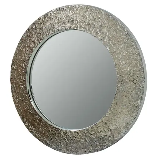 Almory Round Wall Mirror - Nickel image