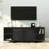 Aloha TV Stand with 2 Doors - Black, Engineered Wood