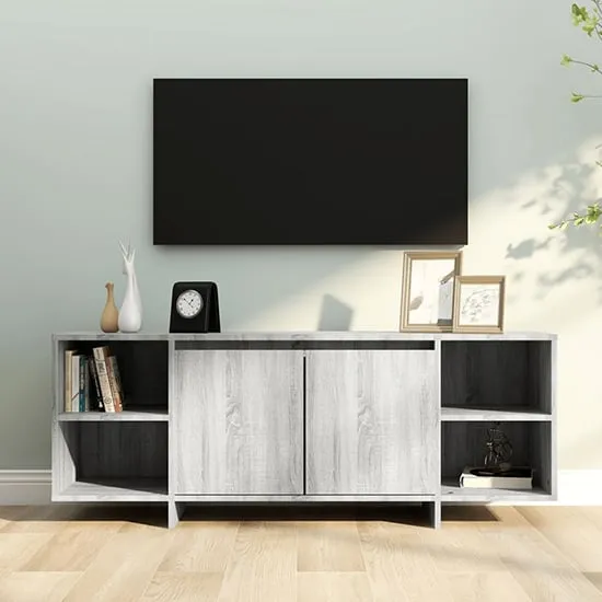 Aloha TV Stand with 2 Doors - Grey Sonoma Oak