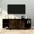 Aloha TV Stand with 2 Doors - Smoked Oak, Engineered Wood