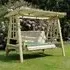 Alperton Large Garden Swing Seat with Canopy - Natural