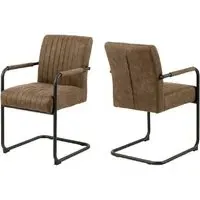Alpine Dining Chairs - Light Brown, Fabric
