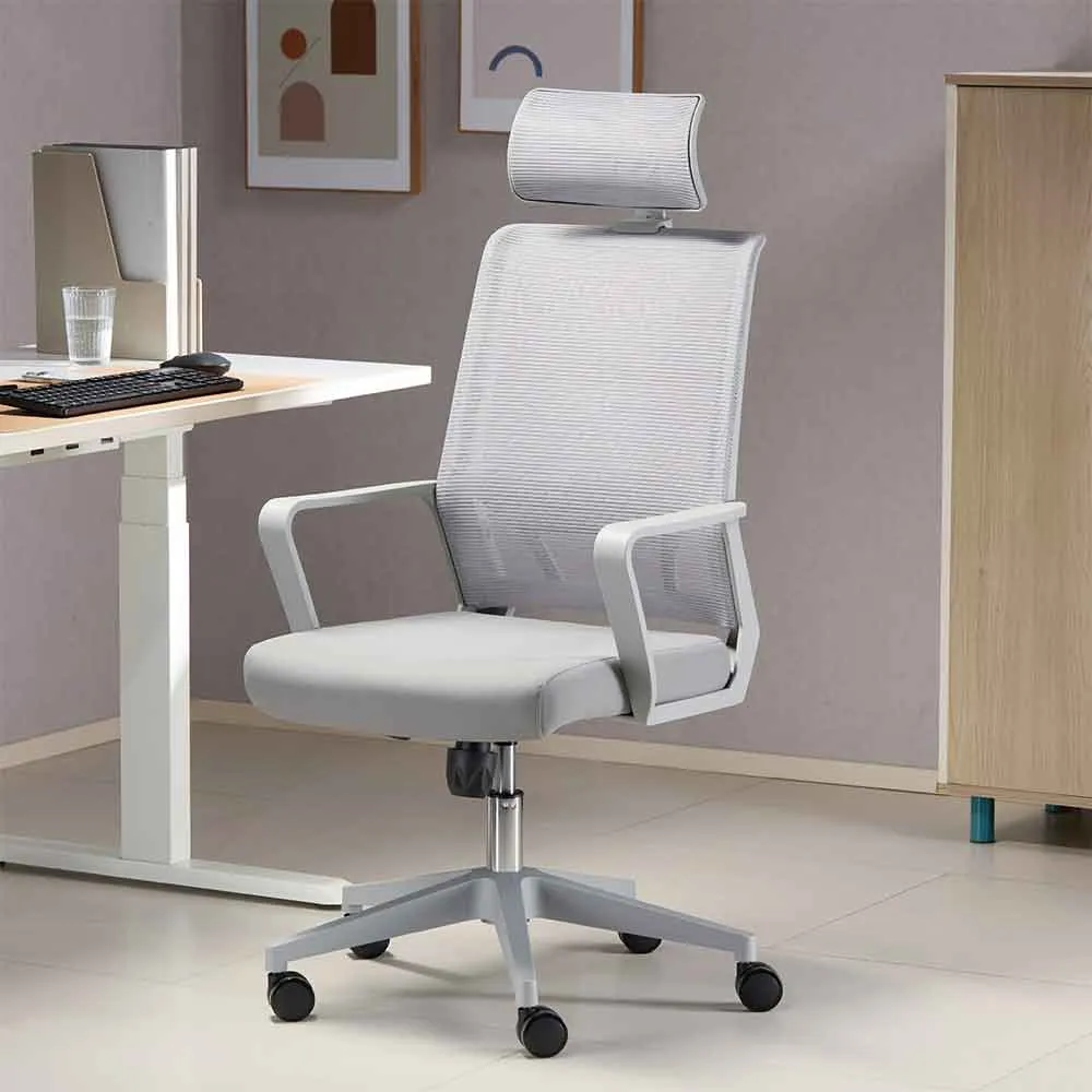 Alpine Office Chair with Headrest - Grey, Fabric product