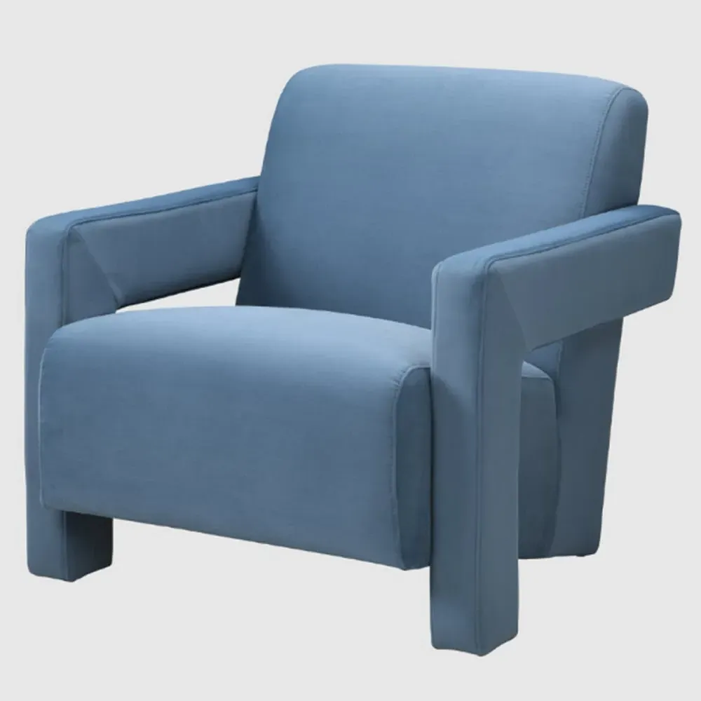 Alpine Velvet Armchair - Blue image