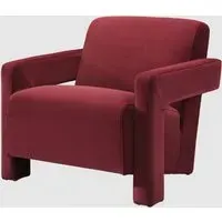 Alpine Velvet Armchair - Burgundy