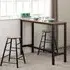 Alsip Breakfast Bar Table with 2 Stools - Acacia Effect