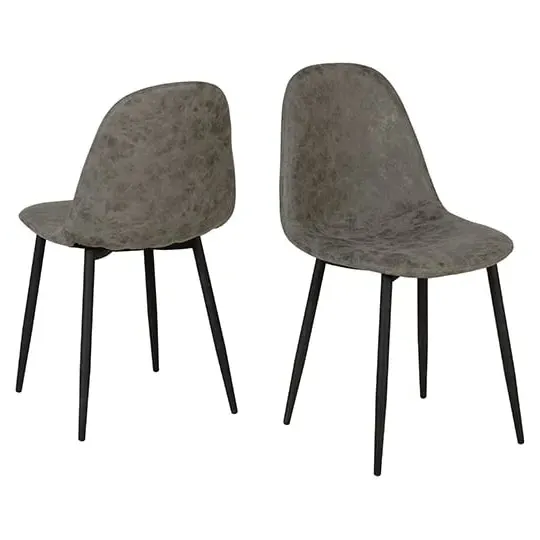 Alsip Dining Chairs - Grey, Fabric