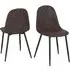 Alsip Dining Chairs Set of 2 - Brown, Fabric