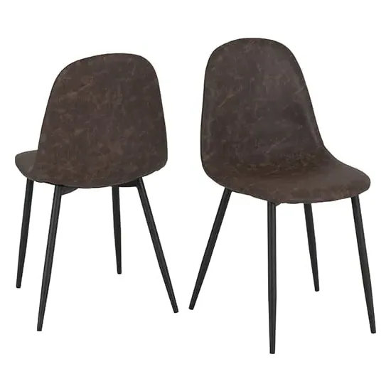 Alsip Dining Chairs Set of 2 - Brown, Fabric image