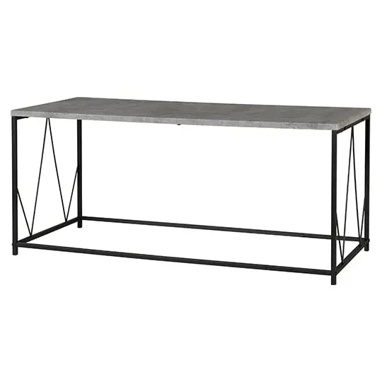 Alsip Rectangular Coffee Table - Black, Concrete Effect image