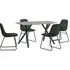 Alsip Rectangular Dining Set with 4 Chairs - Green, Concrete