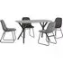 Alsip Rectangular Dining Set with 4 Chairs - Grey, Concrete