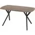 Alsip Rectangular Dining Table - Medium Oak, Black Metal