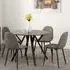 Alsip Round Dining Table with 4 Chairs - Grey, Concrete