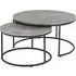Alsip Round Set of 2 Coffee Tables - Concrete Effect