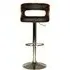 Alston Adjustable Bar Stool - Walnut, Black PU