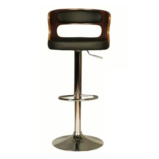 Alston Adjustable Bar Stool - Walnut, Black PU image