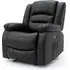 Alta 1-Seater Electric Recliner Sofa - Black, Faux Leather