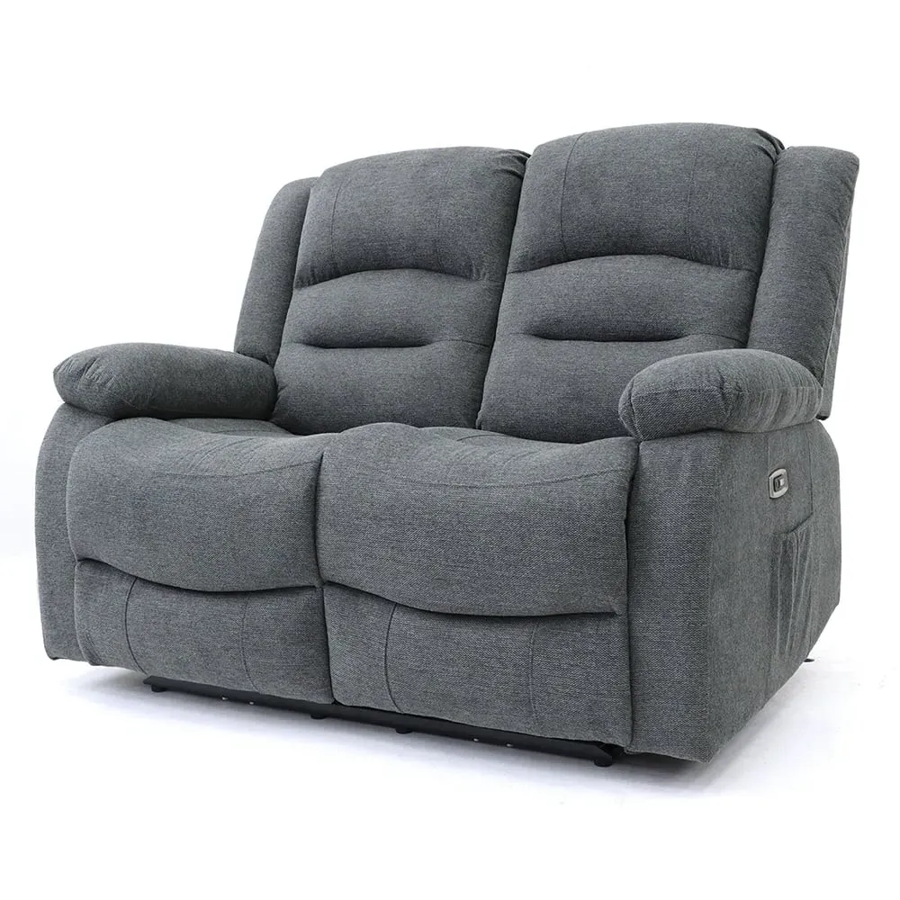 Alta 2-Seater Electric Recliner Sofa - Graphite, Fabric