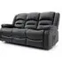 Alta 3-Seater Electric Recliner Sofa - Black, Faux Leather