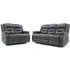 Alta 3+2 Seater Electric Recliner Sofa Set - Grey, Faux Leather